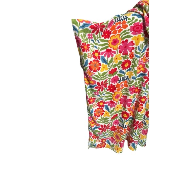 Throwzy Marlo O/S Bright Floral Wearable Hooded Towel Poncho Pocket Resort - Picture 3 of 9